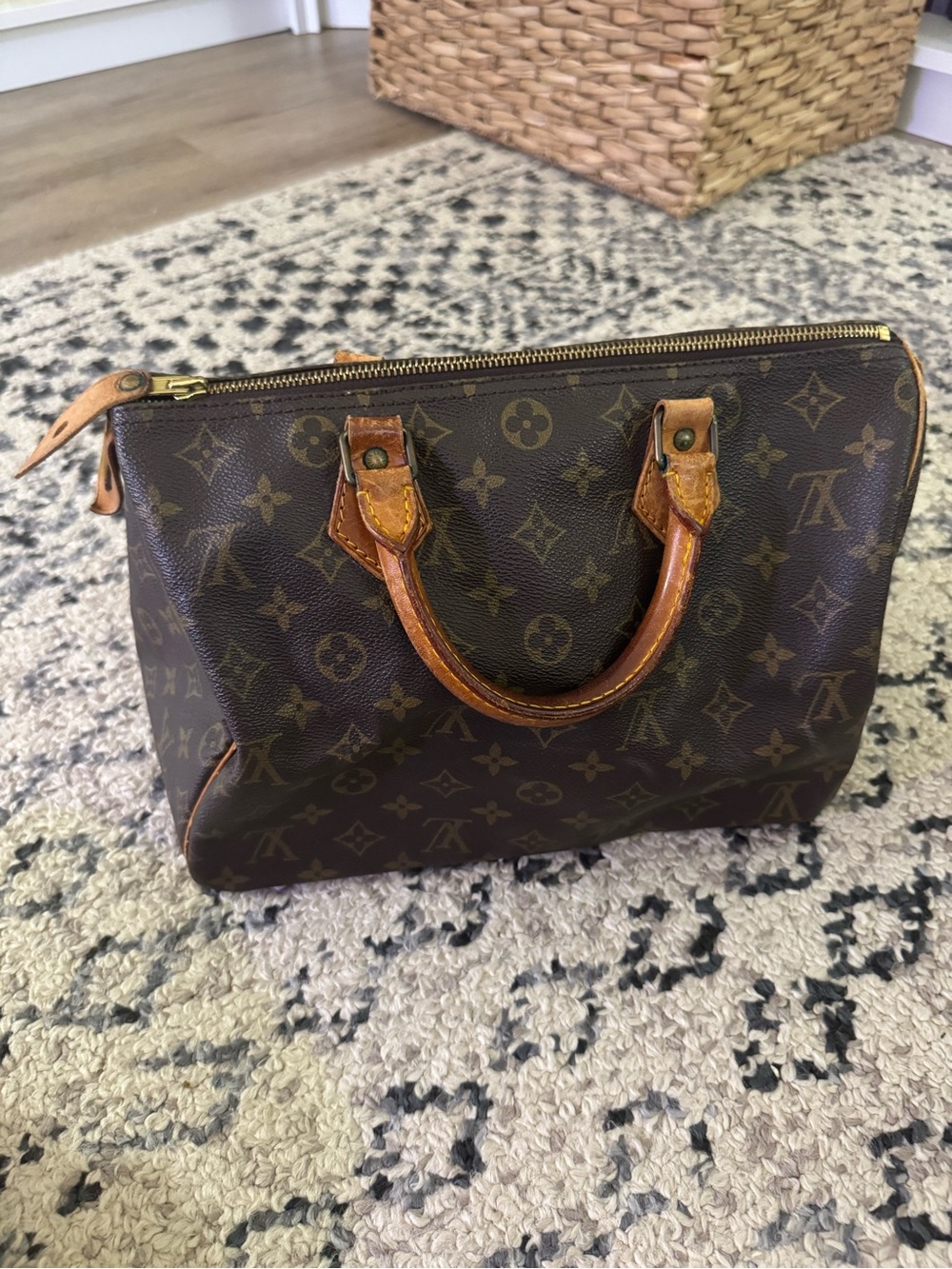 Louis Vuitton Monogram Speedy Top 30 Handle Bag - Brown/Gold/Tan